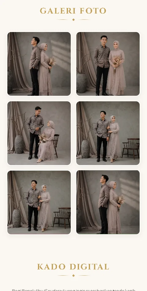 Galeri foto prewedding di undangan
