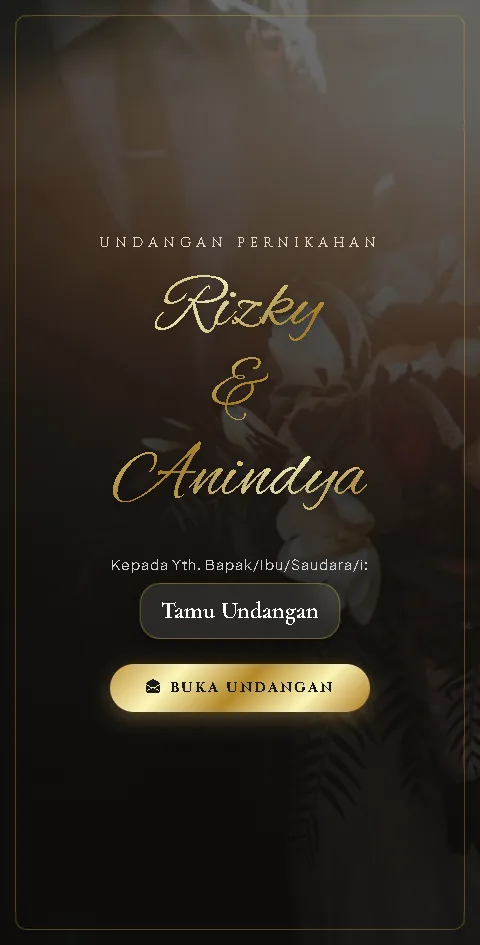 Cover undangan, musik diputar saat tombol Buka Undangan ditekan